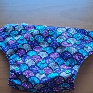 Mermaid Scale Pattern Diaper Cover